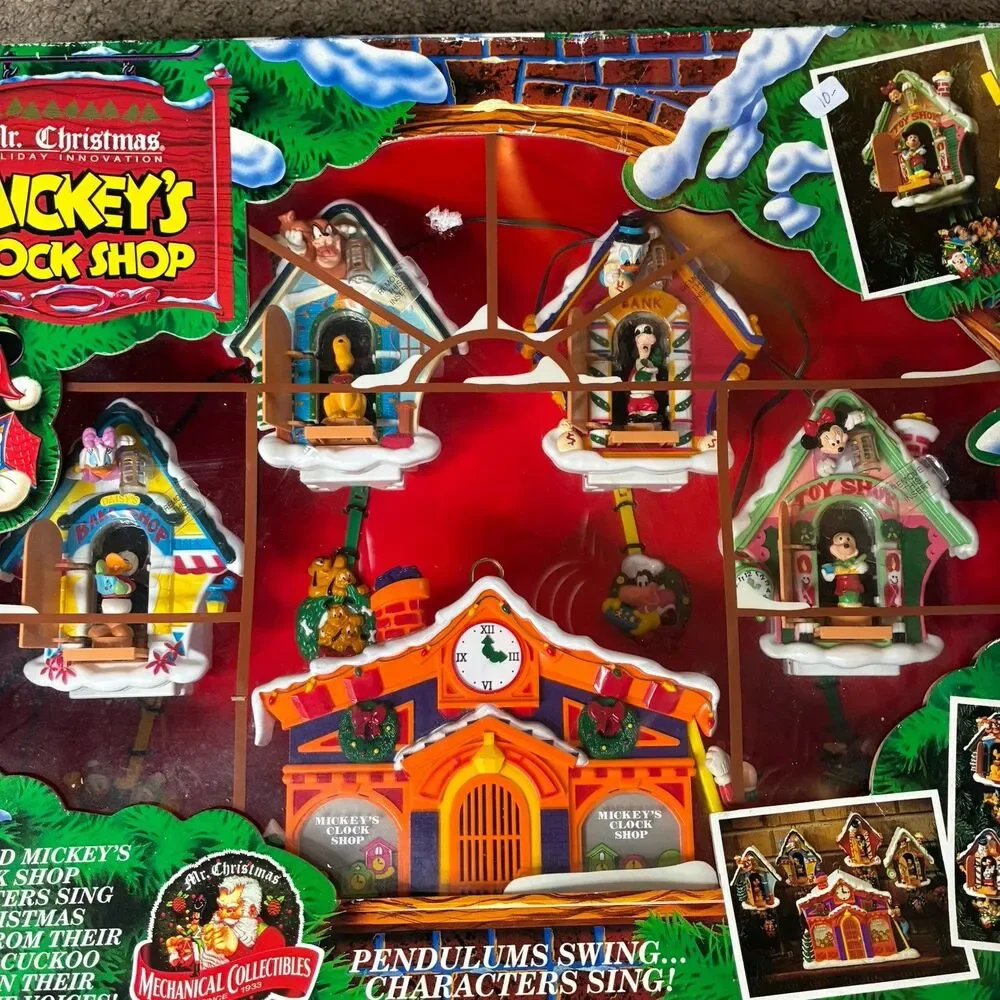 Mr. Christmas 1993 Vintage Mickey's Clock Shop Animated New In Box